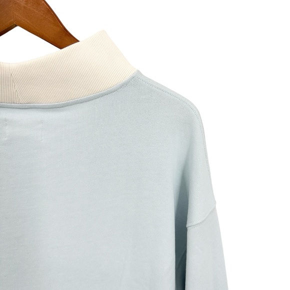 REUBEN OLIVER Mock Neck Sweatshirt Blue - Picture 5 of 7
